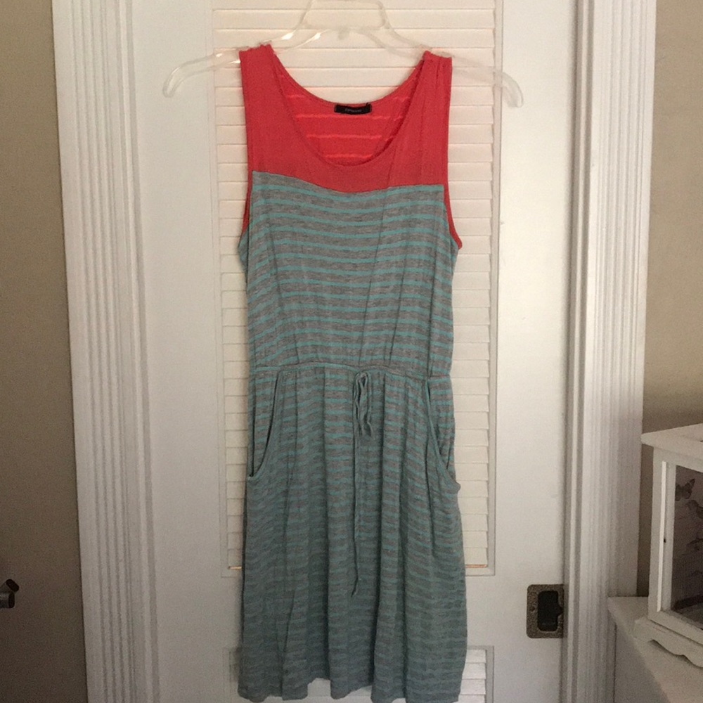 Tie waisted t shirt dress